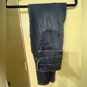 High rise dark wash jeans